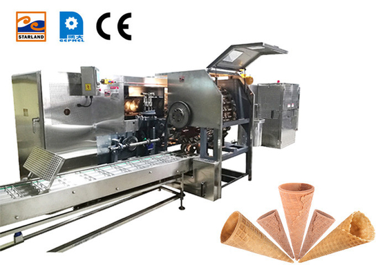 Cadena de producción automática del cono, 89 pedazos de acero inoxidable de la plantilla de 200*240m m que cuece.
