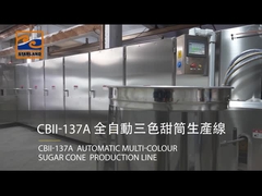 Conos de azúcar de tres colores